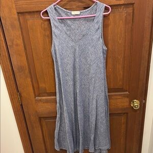 NWOT CP Shades Sleeveless Blue linen tank Dress Medium M